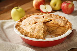Picture apple pie.